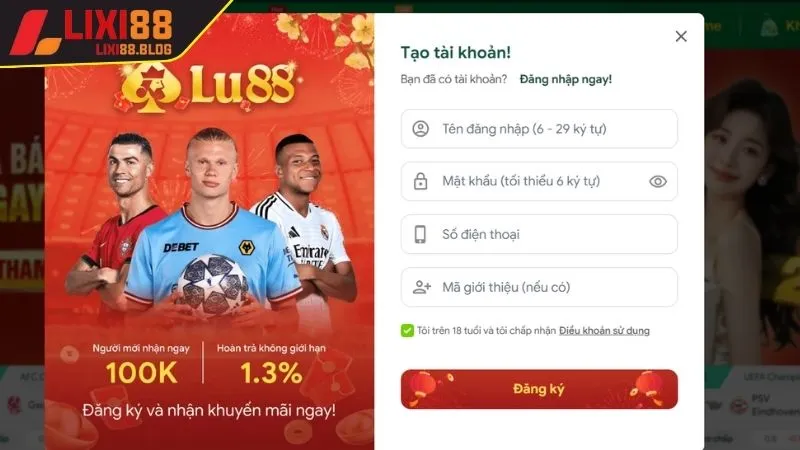 Quy trình đăng ký Lixi88 để trở thành hội viên của nhà cái Quy trình đăng ký Lixi88 để trở thành hội viên của nhà cái
